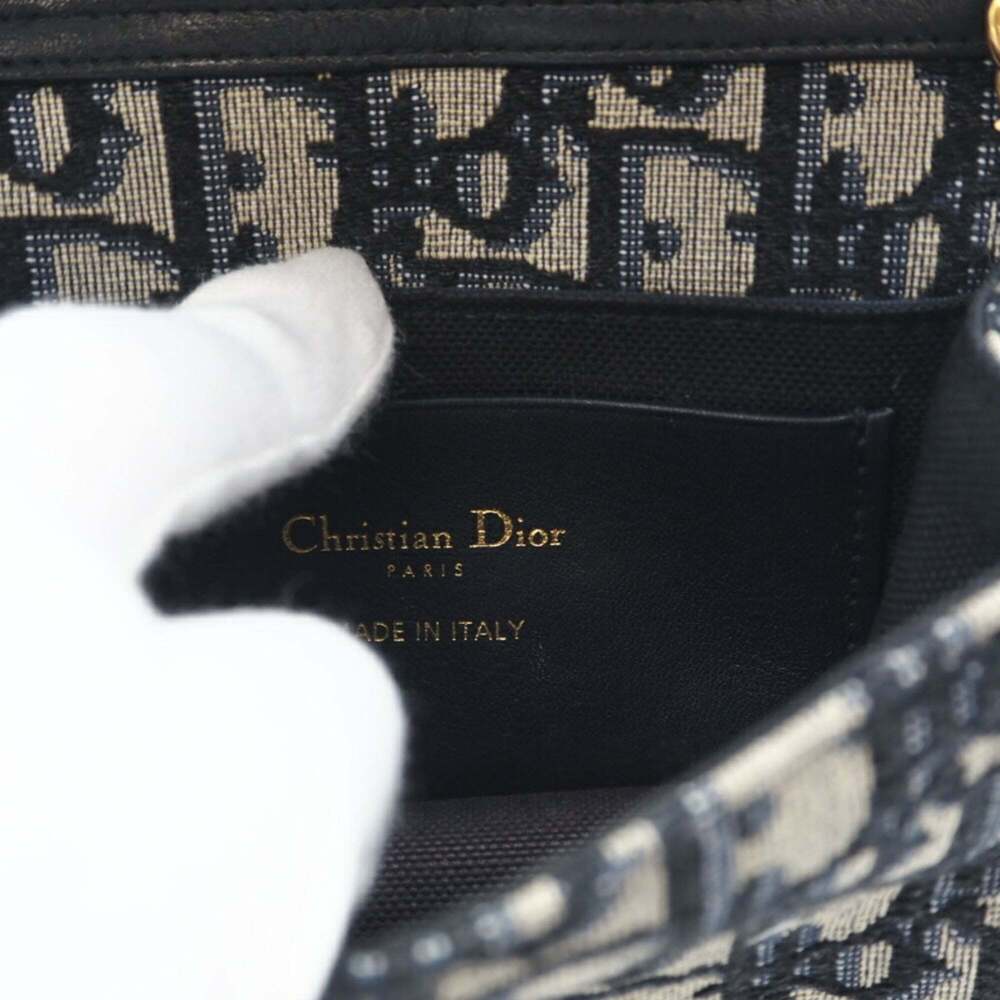 CHRISTIAN DIOR Blue Canvas Trotter Shoulder Bag - Picture 11 of 12